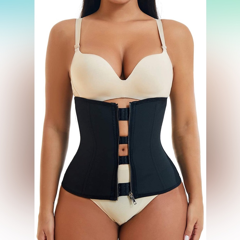 Only 3 LEFT! LATEX Hook & Zip Waist Trainer - Picture 4 of 11